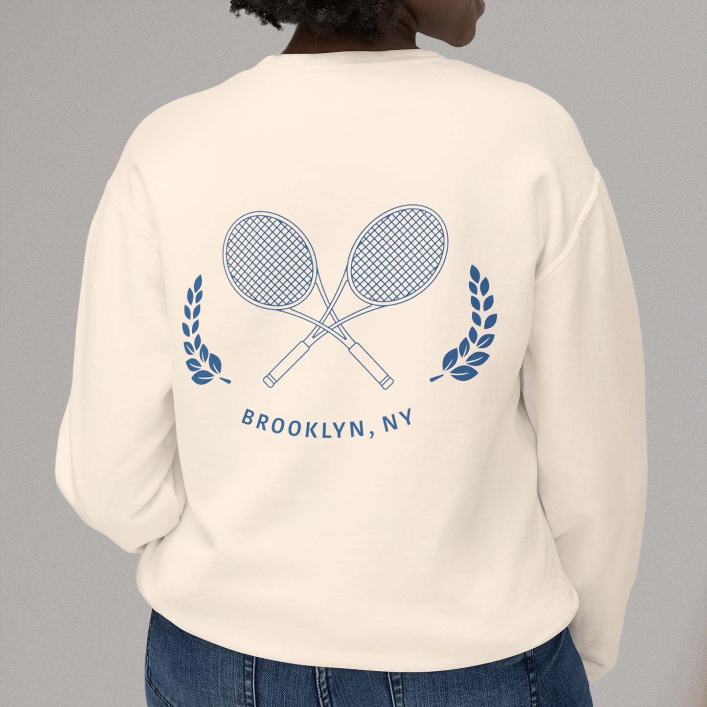 Brooklyn Tennis Crest Sweatshirt, 100% Cotton